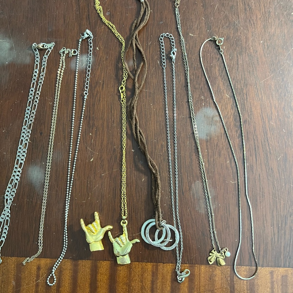 Necklaces and pin
